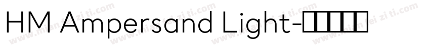 HM Ampersand Light字体转换